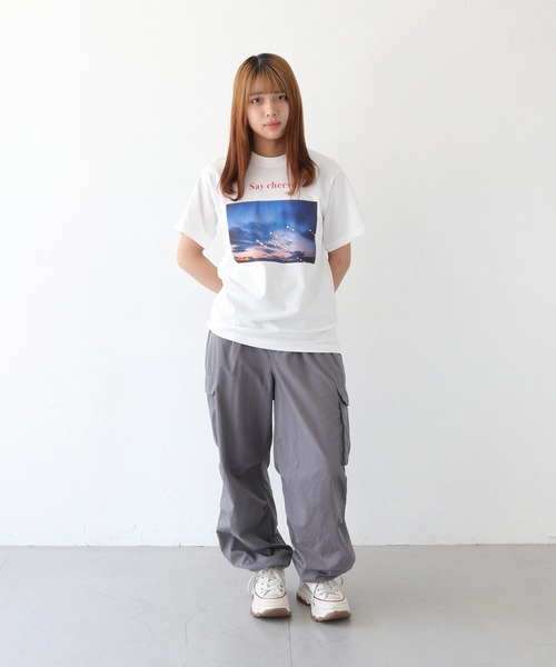 UNIT CHEST（ユニットチェスト）の「【UNIT CHEST】unique unisex T-shirt　Say Cheese！ by相武えつ子（Tシャツ/カットソー・メンズ・ホワイト/ホワイト系その他・L/M/S）」の7枚目の写真