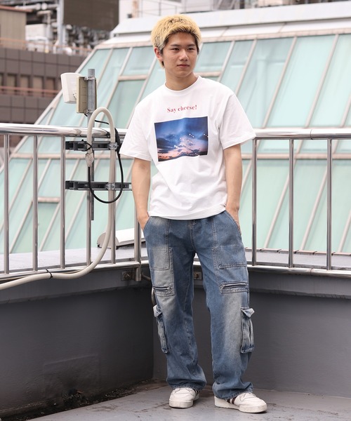 UNIT CHEST（ユニットチェスト）の「【UNIT CHEST】unique unisex T-shirt　Say Cheese！ by相武えつ子（Tシャツ/カットソー・メンズ・ホワイト/ホワイト系その他・L/M/S）」の12枚目の写真