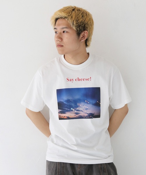 UNIT CHEST（ユニットチェスト）の「【UNIT CHEST】unique unisex T-shirt　Say Cheese！ by相武えつ子（Tシャツ/カットソー・メンズ・ホワイト/ホワイト系その他・L/M/S）」の10枚目の写真