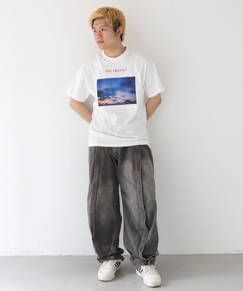 UNIT CHEST（ユニットチェスト）の「【UNIT CHEST】unique unisex T-shirt　Say Cheese！ by相武えつ子（Tシャツ/カットソー・メンズ・ホワイト/ホワイト系その他・L/M/S）」の11枚目の写真