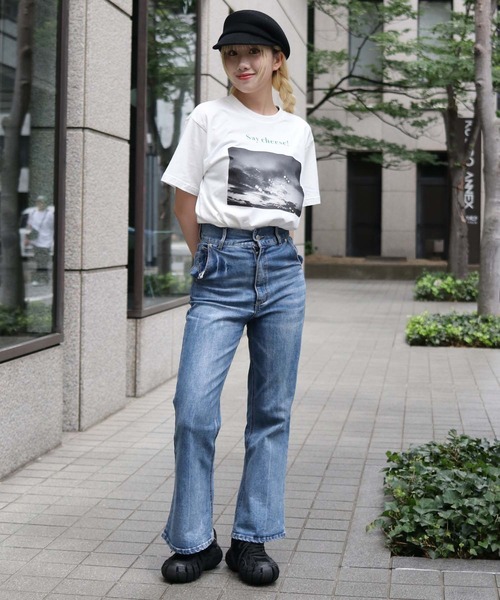 UNIT CHEST（ユニットチェスト）の「【UNIT CHEST】unique unisex T-shirt　Say Cheese！ by相武えつ子（Tシャツ/カットソー・メンズ・ホワイト/ホワイト系その他・L/M/S）」の18枚目の写真