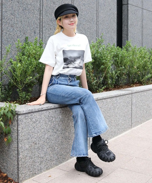 UNIT CHEST（ユニットチェスト）の「【UNIT CHEST】unique unisex T-shirt　Say Cheese！ by相武えつ子（Tシャツ/カットソー・メンズ・ホワイト/ホワイト系その他・L/M/S）」の17枚目の写真