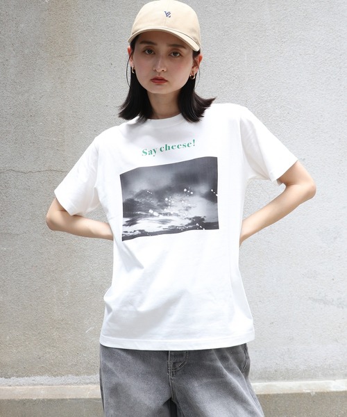 UNIT CHEST（ユニットチェスト）の「【UNIT CHEST】unique unisex T-shirt　Say Cheese！ by相武えつ子（Tシャツ/カットソー・メンズ・ホワイト/ホワイト系その他・L/M/S）」の20枚目の写真
