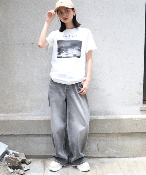 UNIT CHEST（ユニットチェスト）の「【UNIT CHEST】unique unisex T-shirt　Say Cheese！ by相武えつ子（Tシャツ/カットソー・メンズ・ホワイト/ホワイト系その他・L/M/S）」の21枚目の写真