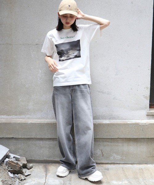 UNIT CHEST（ユニットチェスト）の「【UNIT CHEST】unique unisex T-shirt　Say Cheese！ by相武えつ子（Tシャツ/カットソー・メンズ・ホワイト/ホワイト系その他・L/M/S）」の22枚目の写真