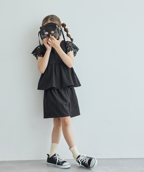 ROPE' PICNIC(ロペピクニック)の「【KIDS】ビスチェ×ショートパンツセット/リンクコーデ(その他パンツ・キッズ・ブラック/キナリ・L/M/S)」の4枚目の写真