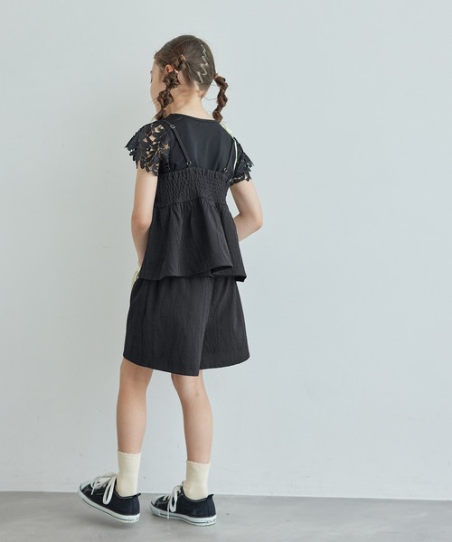 ROPE' PICNIC(ロペピクニック)の「【KIDS】ビスチェ×ショートパンツセット/リンクコーデ(その他パンツ・キッズ・ブラック/キナリ・L/M/S)」の5枚目の写真