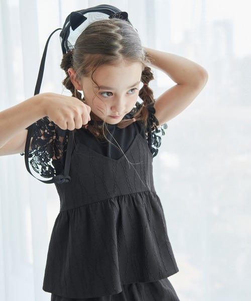 ROPE' PICNIC(ロペピクニック)の「【KIDS】ビスチェ×ショートパンツセット/リンクコーデ(その他パンツ・キッズ・ブラック/キナリ・L/M/S)」の6枚目の写真