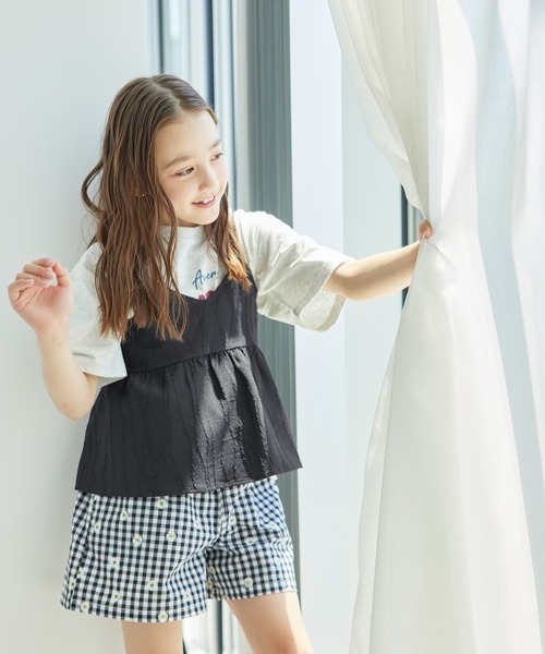 ROPE' PICNIC(ロペピクニック)の「【KIDS】ビスチェ×ショートパンツセット/リンクコーデ(その他パンツ・キッズ・ブラック/キナリ・L/M/S)」の9枚目の写真