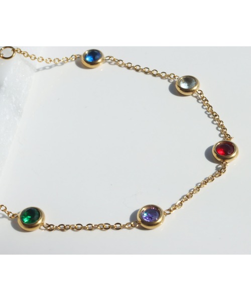 abaskdesign(アバスクデザイン)の「金属アレルギー対応 マルチカラーブレスレット(ブレスレット・レディース・マルチ・FREE)」の2枚目の写真