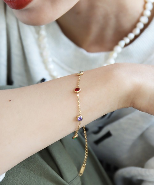 abaskdesign(アバスクデザイン)の「金属アレルギー対応 マルチカラーブレスレット(ブレスレット・レディース・マルチ・FREE)」の9枚目の写真