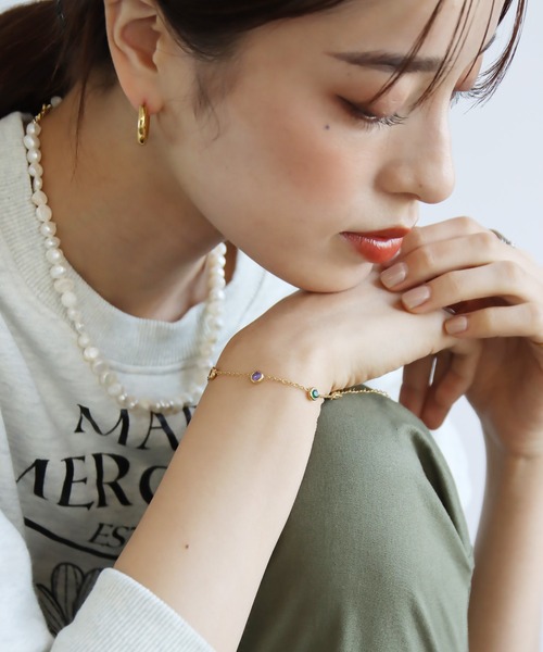 abaskdesign(アバスクデザイン)の「金属アレルギー対応 マルチカラーブレスレット(ブレスレット・レディース・マルチ・FREE)」の10枚目の写真