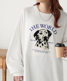 DOGサガラ刺繍×プリントオーバーロンTEE