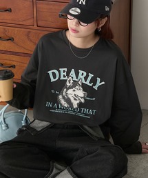DOGサガラ刺繍×プリントオーバーロンTEE