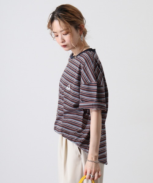 GERRY(ジェリー)の「GERRY ワンポイント刺繍 ボーダー 半袖 Tシャツ(Tシャツ/カットソー・メンズ・サックスブルー/ホワイト/ネイビー・L/M/LL)」の13枚目の写真