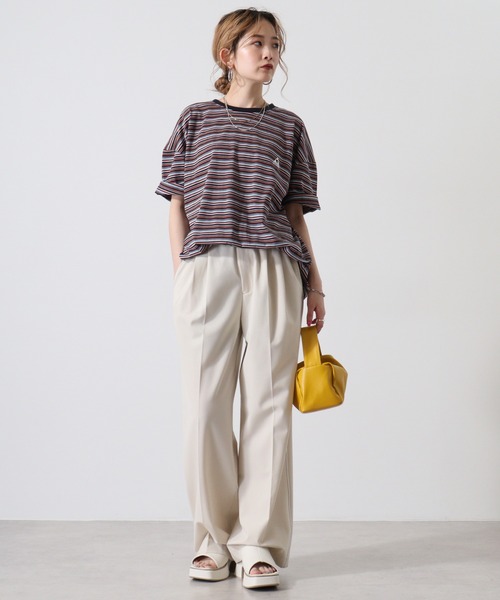 GERRY(ジェリー)の「GERRY ワンポイント刺繍 ボーダー 半袖 Tシャツ(Tシャツ/カットソー・メンズ・サックスブルー/ホワイト/ネイビー・L/M/LL)」の15枚目の写真