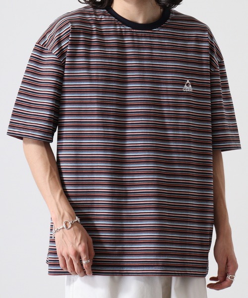 GERRY(ジェリー)の「GERRY ワンポイント刺繍 ボーダー 半袖 Tシャツ(Tシャツ/カットソー・メンズ・サックスブルー/ホワイト/ネイビー・L/M/LL)」の17枚目の写真