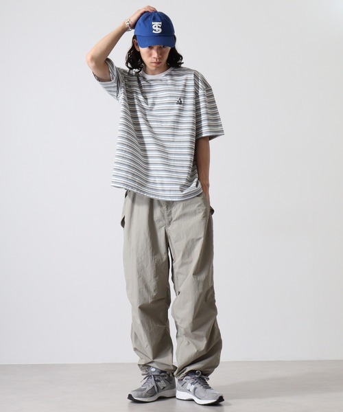 GERRY(ジェリー)の「GERRY ワンポイント刺繍 ボーダー 半袖 Tシャツ(Tシャツ/カットソー・メンズ・サックスブルー/ホワイト/ネイビー・L/M/LL)」の10枚目の写真