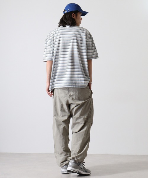 GERRY(ジェリー)の「GERRY ワンポイント刺繍 ボーダー 半袖 Tシャツ(Tシャツ/カットソー・メンズ・サックスブルー/ホワイト/ネイビー・L/M/LL)」の11枚目の写真