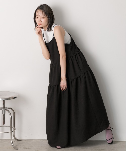 ad thie(アドティエ)の「バックリボン ティアードキャミワンピース(ワンピース・レディース・オレンジ/オフホワイト/ブラック・FREE)」の17枚目の写真