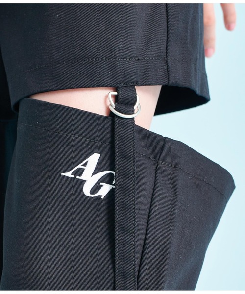 ANAP GiRL(アナップガール)の「2WAYデザインワイドデニムパンツ(デニムパンツ・キッズ・ブルー/ブラック・XS/S/M)」の8枚目の写真