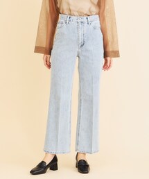 index | ◆ワイドストレートフレアデニム【洗濯機洗い可】(デニムパンツ)