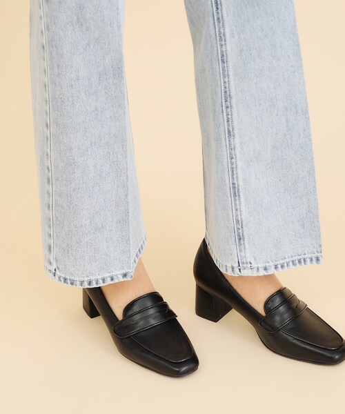 index（インデックス）の「◆ワイドストレートフレアデニム【洗濯機洗い可】（デニムパンツ・レディース・サックスブルー/ライトブルー/ネイビー・36/38/40）」の22枚目の写真