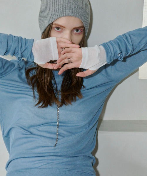 Auntie Rosa Holiday（アンティローザホリデー）の「※入荷禁止※シアーリブサムホールプルオーバー（Tシャツ/カットソー・レディース・ブルー/アイボリー/ブラック/ブラウン/ピンク/ピンク系その他/ブルー系その他・FREE）」の12枚目の写真