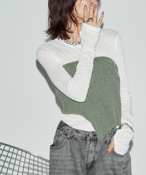 Auntie Rosa Holiday（アンティローザホリデー）の「※入荷禁止※シアーリブサムホールプルオーバー（Tシャツ/カットソー・レディース・ブルー/アイボリー/ブラック/ブラウン/ピンク/ピンク系その他/ブルー系その他・FREE）」の18枚目の写真