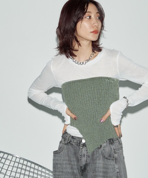 Auntie Rosa Holiday（アンティローザホリデー）の「※入荷禁止※シアーリブサムホールプルオーバー（Tシャツ/カットソー・レディース・ブルー/アイボリー/ブラック/ブラウン/ピンク/ピンク系その他/ブルー系その他・FREE）」の19枚目の写真