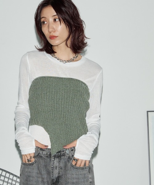 Auntie Rosa Holiday（アンティローザホリデー）の「※入荷禁止※シアーリブサムホールプルオーバー（Tシャツ/カットソー・レディース・ブルー/アイボリー/ブラック/ブラウン/ピンク/ピンク系その他/ブルー系その他・FREE）」の20枚目の写真