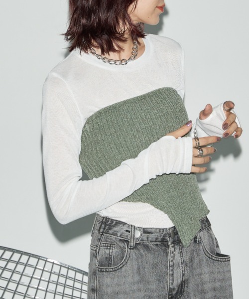 Auntie Rosa Holiday（アンティローザホリデー）の「※入荷禁止※シアーリブサムホールプルオーバー（Tシャツ/カットソー・レディース・ブルー/アイボリー/ブラック/ブラウン/ピンク/ピンク系その他/ブルー系その他・FREE）」の17枚目の写真