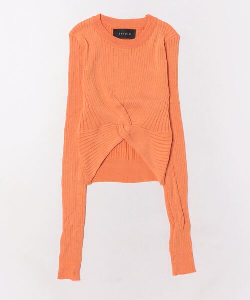 THISIS(ディスイズ)の「ツイストデザイン クロップドニットトップス(ニット/セーター・レディース・ピンク/ホワイト/ミント/オレンジ/ブラック/ブルー・FREE)」の10枚目の写真