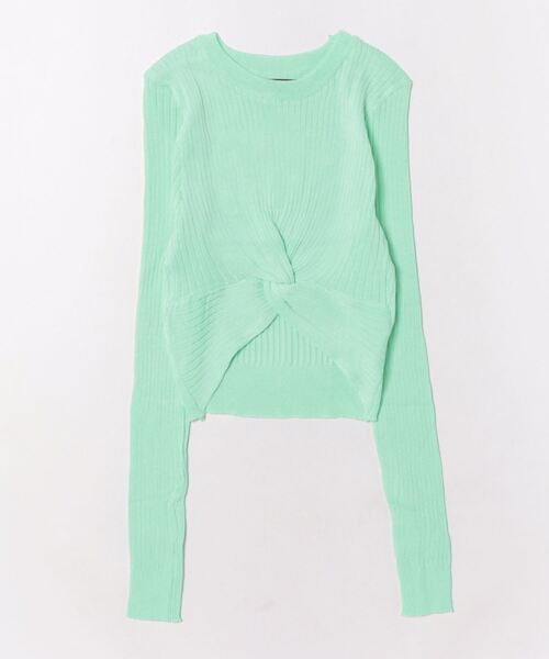 THISIS(ディスイズ)の「ツイストデザイン クロップドニットトップス(ニット/セーター・レディース・ピンク/ホワイト/ミント/オレンジ/ブラック/ブルー・FREE)」の12枚目の写真