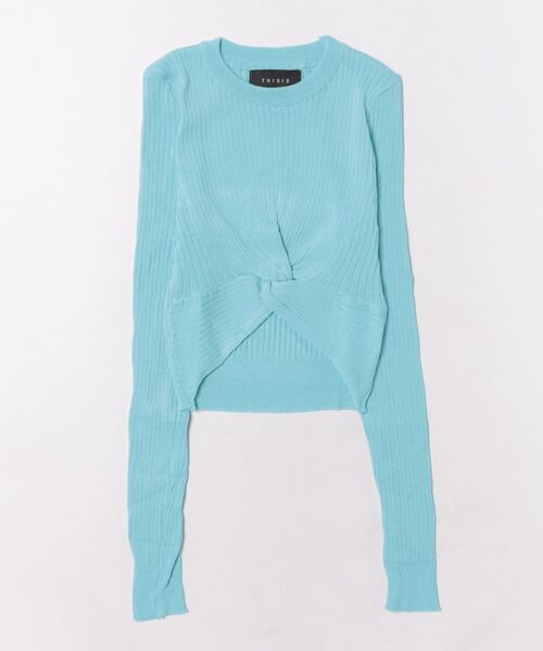 THISIS(ディスイズ)の「ツイストデザイン クロップドニットトップス(ニット/セーター・レディース・ピンク/ホワイト/ミント/オレンジ/ブラック/ブルー・FREE)」の13枚目の写真