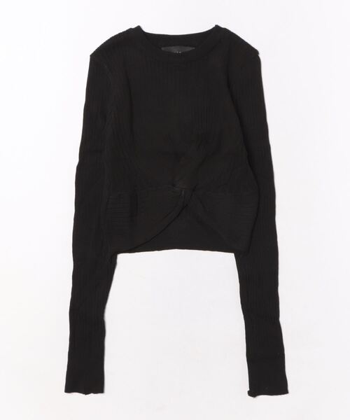 THISIS(ディスイズ)の「ツイストデザイン クロップドニットトップス(ニット/セーター・レディース・ピンク/ホワイト/ミント/オレンジ/ブラック/ブルー・FREE)」の8枚目の写真