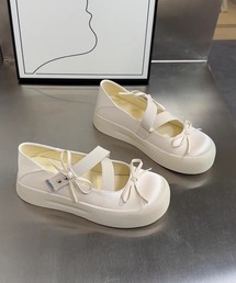 SHEPP | リボン付き 厚底 バレエシューズ(バレエシューズ)