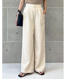 Re:EDIT | [低身長/高身長サイズ有]フロッキードットカットクレープパンツ(その他パンツ)