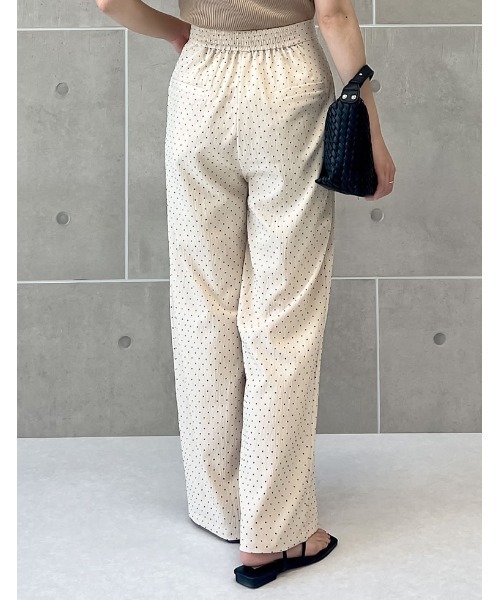 Re:EDIT（リエディ）の「[低身長/高身長サイズ有]フロッキードットカットクレープパンツ（その他パンツ・レディース・ブラック/アイボリー・SHORT/MEDIUM/TALL/LARGE）」の21枚目の写真
