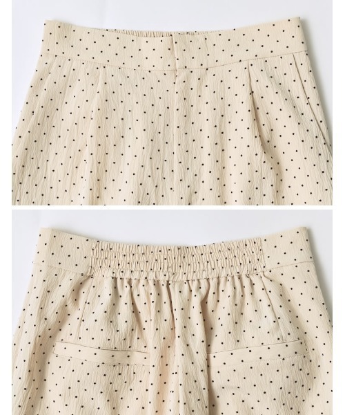 Re:EDIT（リエディ）の「[低身長/高身長サイズ有]フロッキードットカットクレープパンツ（その他パンツ・レディース・ブラック/アイボリー・SHORT/MEDIUM/TALL/LARGE）」の17枚目の写真