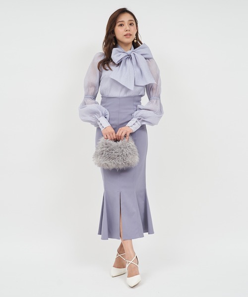 ROYAL PARTY（ロイヤルパーティー）の「ガムストレッチマーメイドスカート’24a（スカート・レディース・ベージュ/ボルドー/ブルー/ブラック・SMALL/MEDIUM）」の21枚目の写真