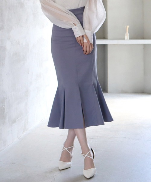 ROYAL PARTY（ロイヤルパーティー）の「ガムストレッチマーメイドスカート’24a（スカート・レディース・ベージュ/ボルドー/ブルー/ブラック・SMALL/MEDIUM）」の9枚目の写真