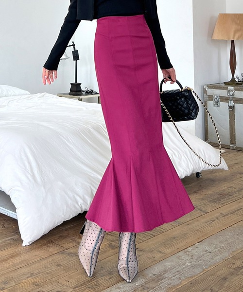 ROYAL PARTY（ロイヤルパーティー）の「ガムストレッチマーメイドスカート’24a（スカート・レディース・ベージュ/ボルドー/ブルー/ブラック・SMALL/MEDIUM）」の6枚目の写真