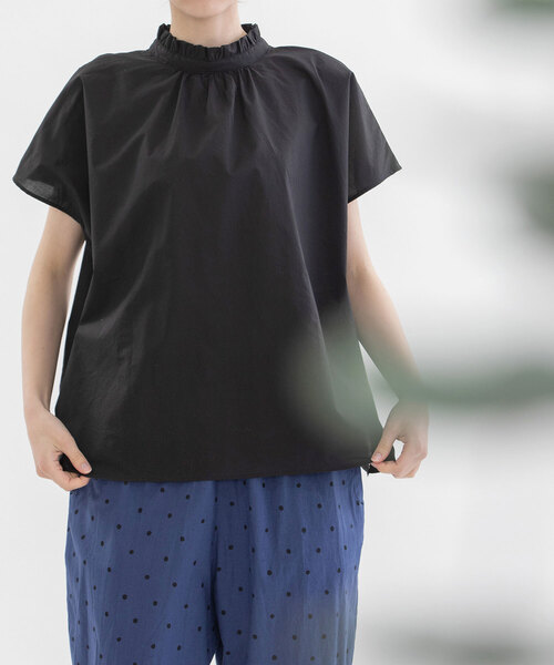 ノップドゥノッド nop de nod misc rondeフレンチスリーブブラウス （ブラック） セール 40%OFF】ノップドゥノッド nop de nod エンブロイダリー