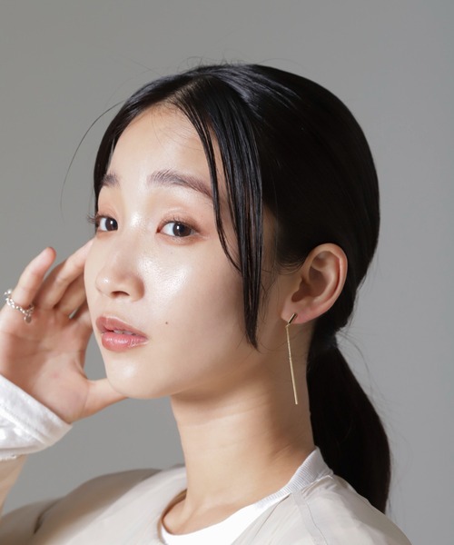 NANO universe（ナノユニバース）の「チェーンパーツピアス（ピアス（両耳用）・レディース・シルバー/ゴールド・FREE）」の2枚目の写真