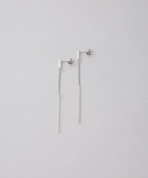NANO universe（ナノユニバース）の「チェーンパーツピアス（ピアス（両耳用）・レディース・シルバー/ゴールド・FREE）」の3枚目の写真