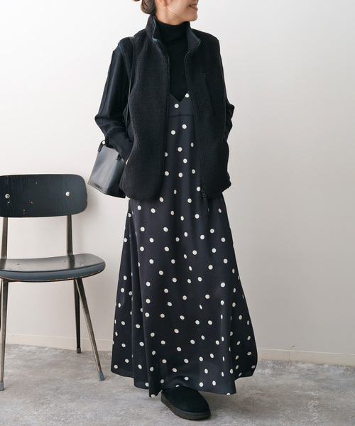 【24年製】美品　spick&span ドットフレアキャミワンピース spick&span ドットフレアキャミワンピース - メルカリ