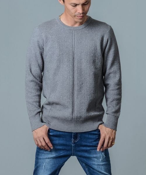 REGIEVO(レジエボ)の「【REGIEVO】クールな男のスマートなニット(ニット/セーター・メンズ・ブラック/オフホワイト/グレー・SMALL/LARGE/X-LARGE/MEDIUM)」の3枚目の写真