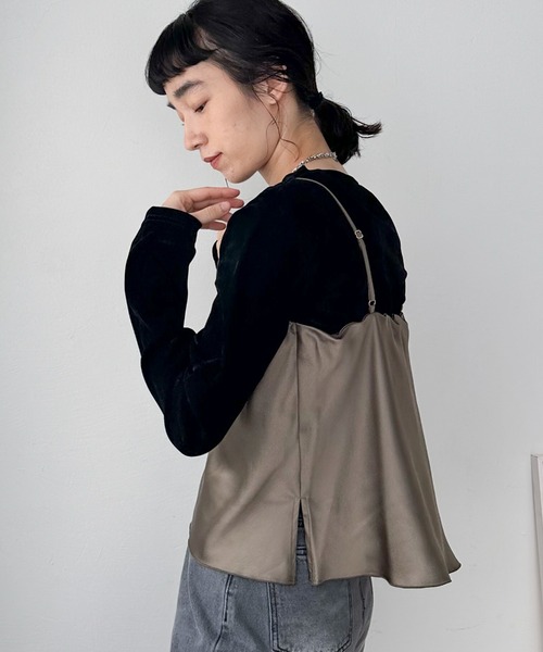 Doux archives（ドゥアルシーヴ）の「シアーベロアロンＴｅｅ（Tシャツ/カットソー・レディース・ブラウン/チャコールグレー/ブラック・FREE）」の8枚目の写真