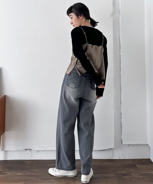 Doux archives（ドゥアルシーヴ）の「シアーベロアロンＴｅｅ（Tシャツ/カットソー・レディース・ブラウン/チャコールグレー/ブラック・FREE）」の6枚目の写真